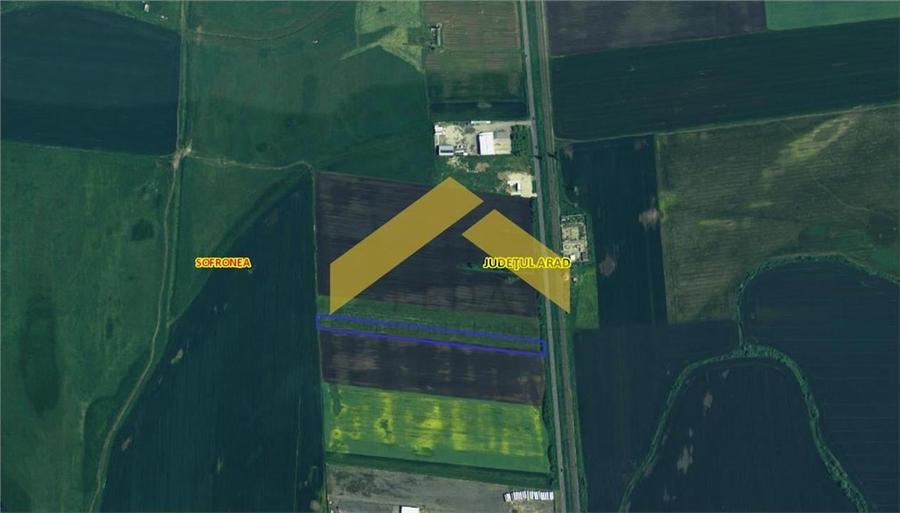 Teren extravilan de vanzare drumul Arad-Sofronea - 1