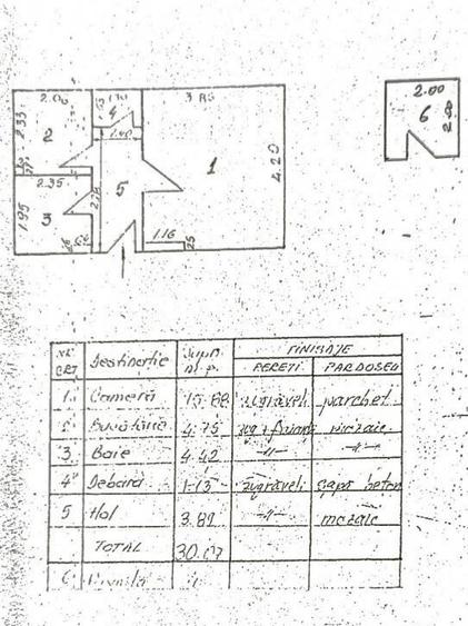 Central 13 Septembrie Tudor Vladimirescu, garsoniera cf. 1, dec. - 3