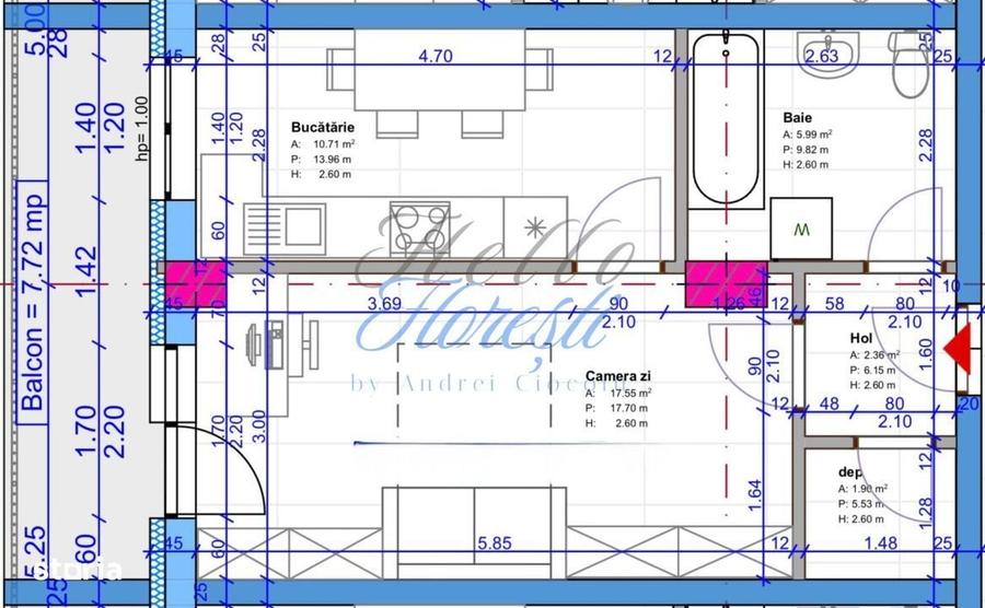 Apartament cu 2 camere, balcon in Floresti zona Terra - 3