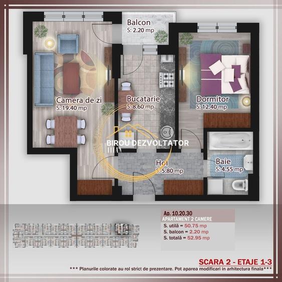 Apartament cu 2 camere decomandat în Theodor Pallady