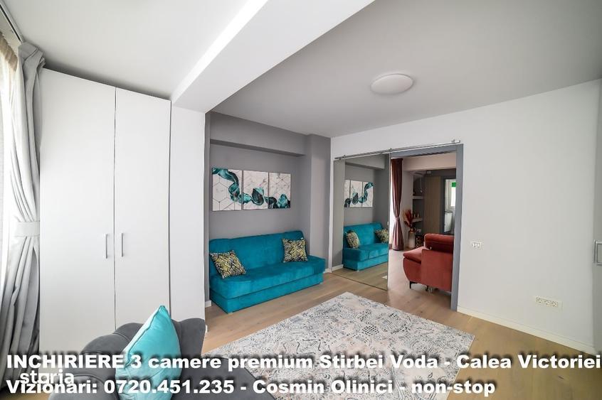 Apartament cu 3 camere, mobilat în Calea Victoriei