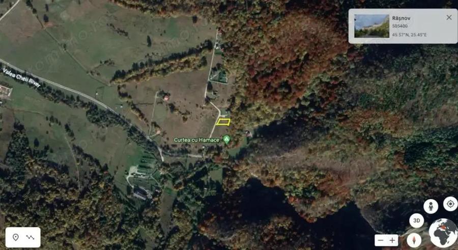 Vanzare 1266 mp teren superb Cheile Rasnoavei la munte langa padure si pensiuni - 3