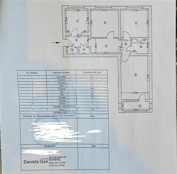 Apartament 3 camere spatios Nicolae Grigorescu