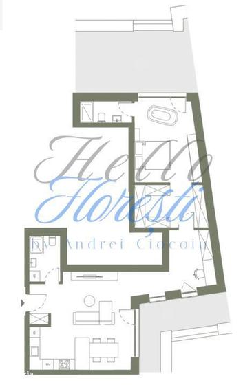 Apartament 2 camere 74.8 si 2 terase in Hexagon - 2