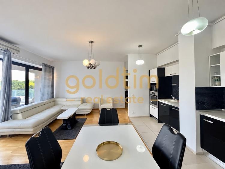 Apartament cu 2 camere semidecomandat, mobilat în Pipera