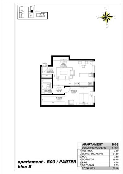 Apartament cu 2 camere în Iancu Nicolae