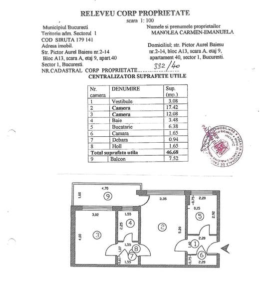 Apartament cu 2 camere în Bucureștii Noi