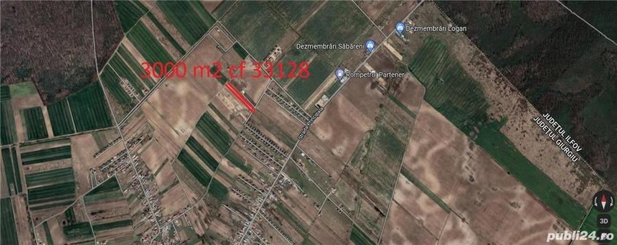 Teren de 3000 mp, în Săbăreni