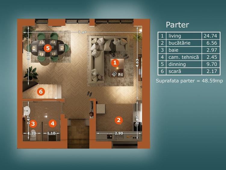 Duplex cu 4 camere cu Canalizare în Vest