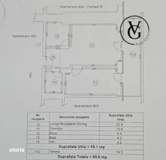 Apartament cu 2 camere decomandat în Central