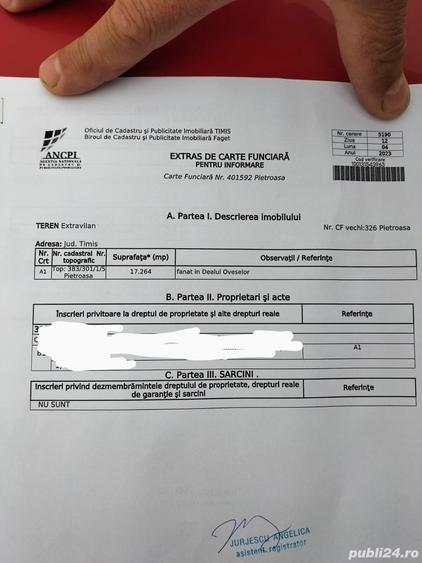 Teren de 17264 mp, în Pietroasa