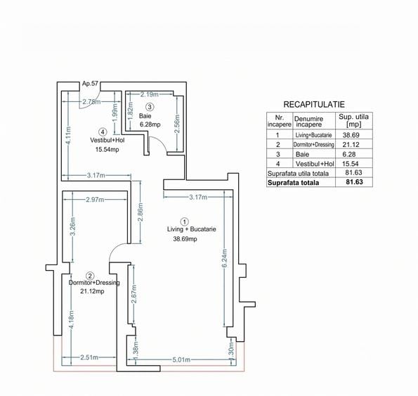Apartament 2 camere 82mp | 0 comision | Ivory Residence | OMV Pipera | Mobilat - 5