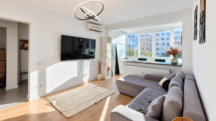 Apartament cu 2 camere semidecomandat, mobilat în Obor