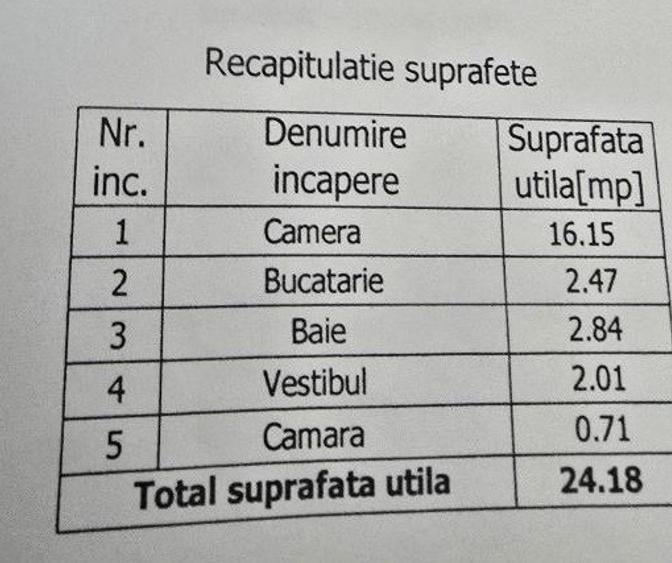 Garsonieră semidecomandată, mobilată în Cișmigiu
