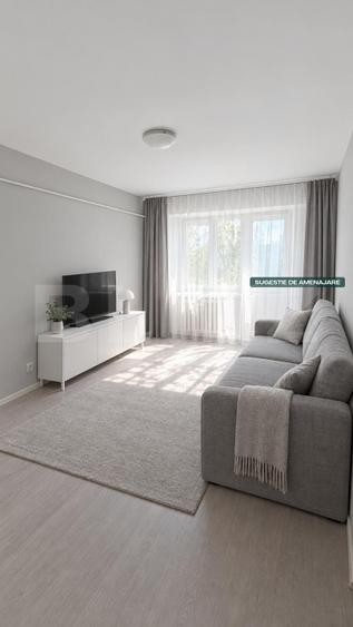 Apartament cu 2 camere semidecomandat, mobilat în Micro 38