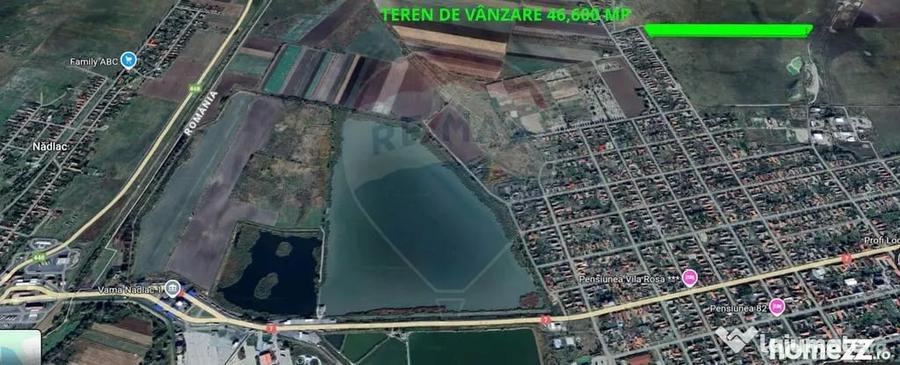 Teren de 46600 mp, în Vest