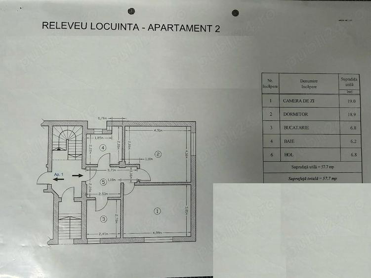 Apartament cu 2 camere decomandat în Lujerului