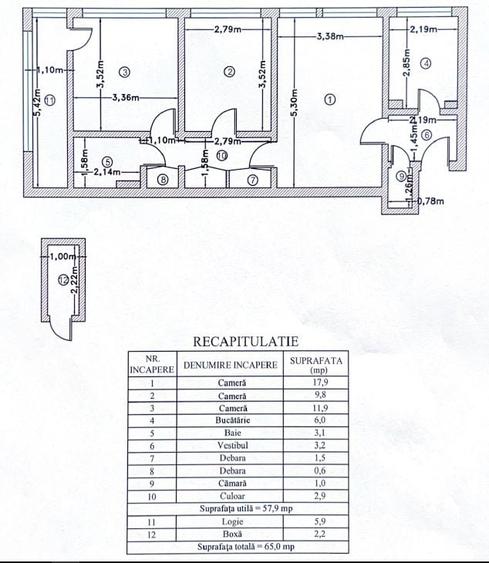Apartament cu 3 camere în Câmpia Libertății