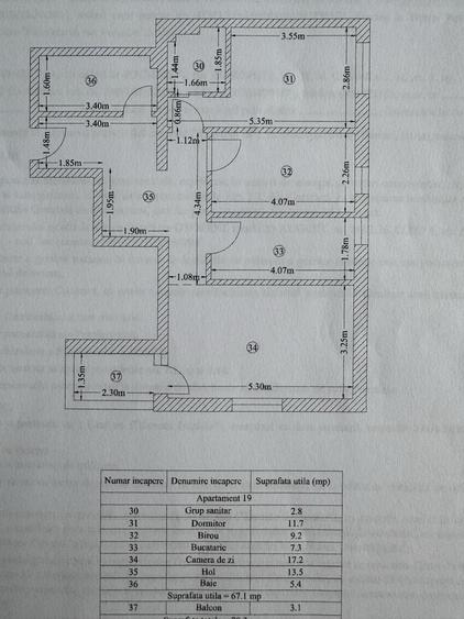 Apartament cu 3 camere decomandat în Central