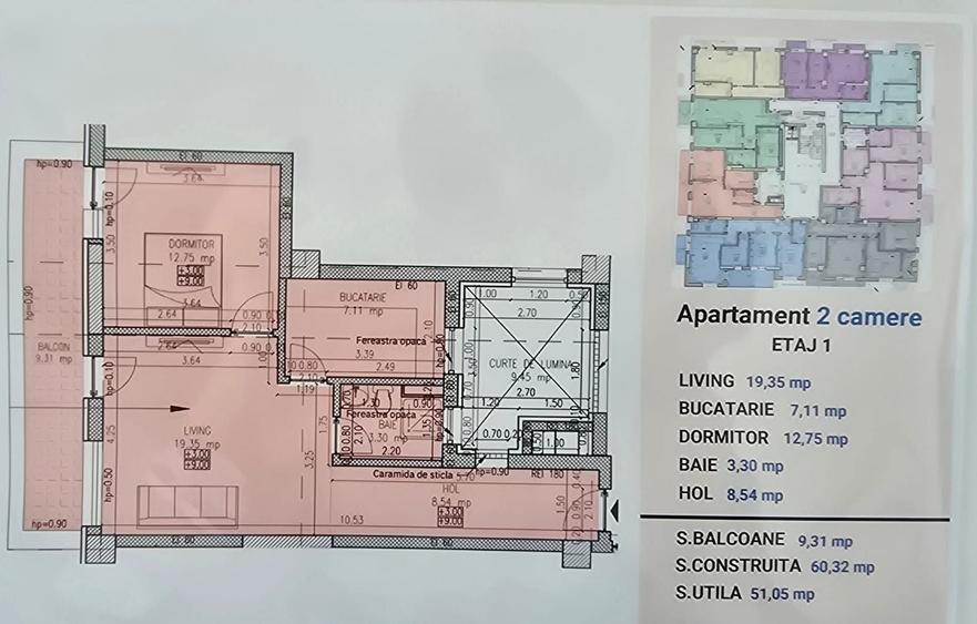 Apartament cu 2 camere în Sisești