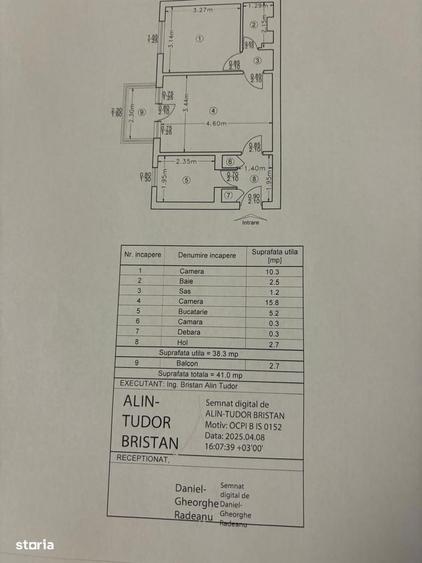 Apartament cu 2 camere semidecomandat în Central
