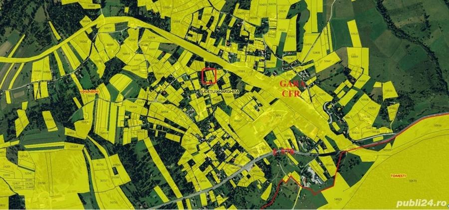 Teren de 1100 mp, în Izvoru Mureșului