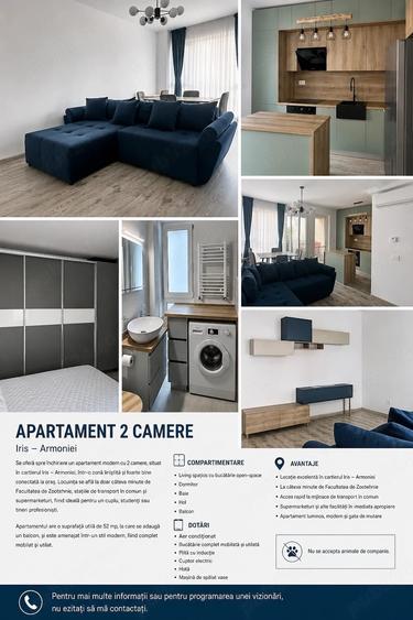 Apartament cu 2 camere decomandat în Aradului