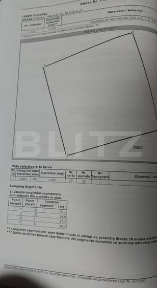Teren Construcții intravilan de 2806 mp, în Ișalnița