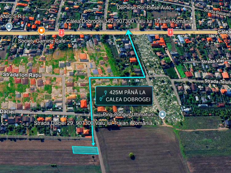 Teren intravilan de 700 mp, în Valu lui Traian