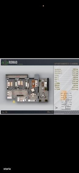 Apartament 3 camere84,49 mp|Compartimentare excelenta | Premium - 1