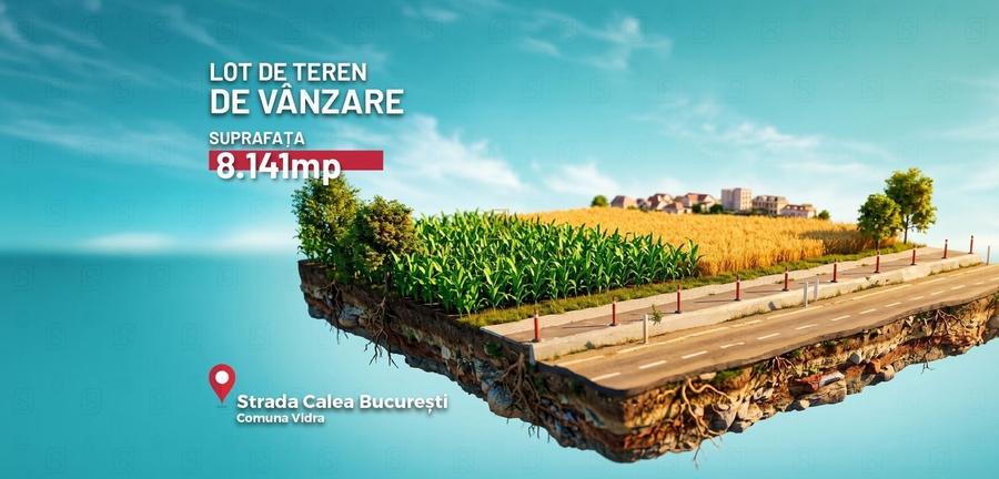 Teren vanzare, Berceni – Intrare Vidra, stradal Calea Bucuresti - 1
