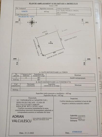 Teren de 1503 mp, în Tuzla