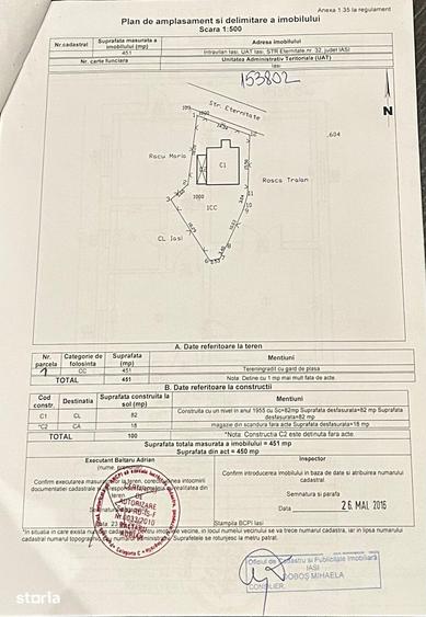 Casă cu 3 camere cu Teren 451 Mp în Central