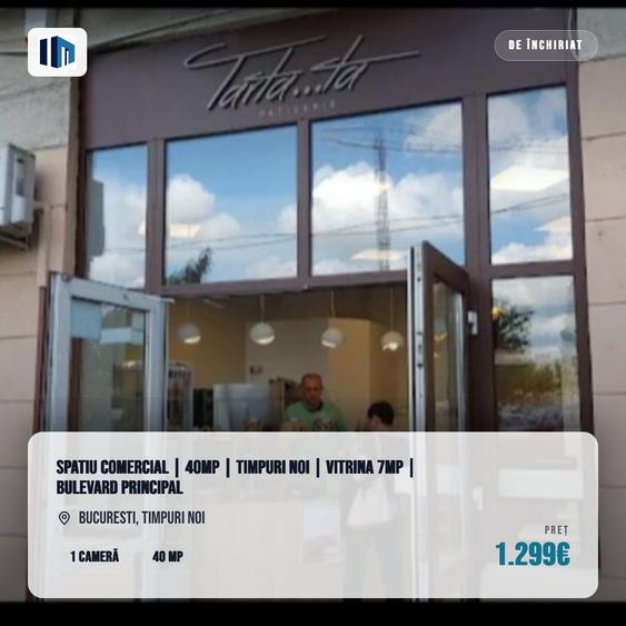 Spațiu comercial, de 40 mp, în Timpuri Noi