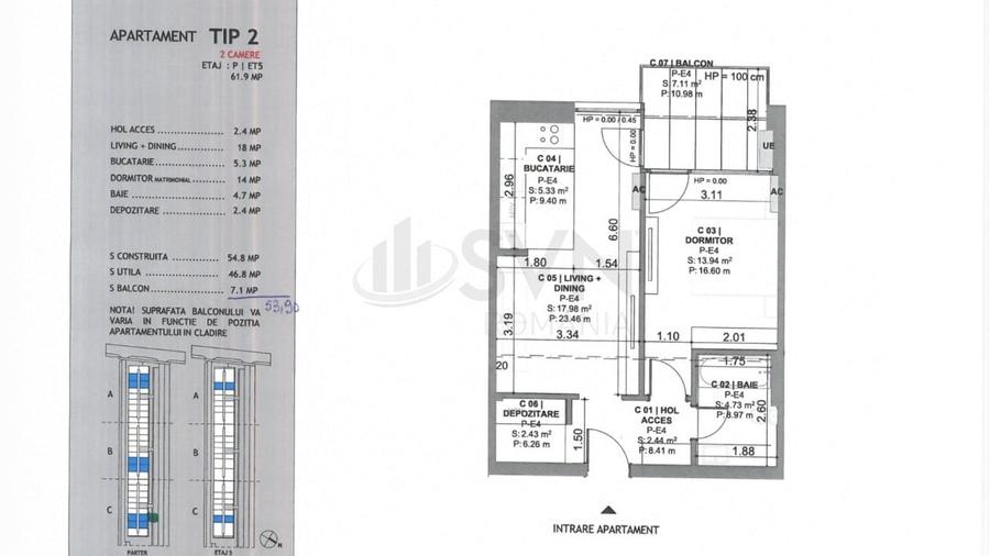 Apartament cu 2 camere decomandat în Dobroești