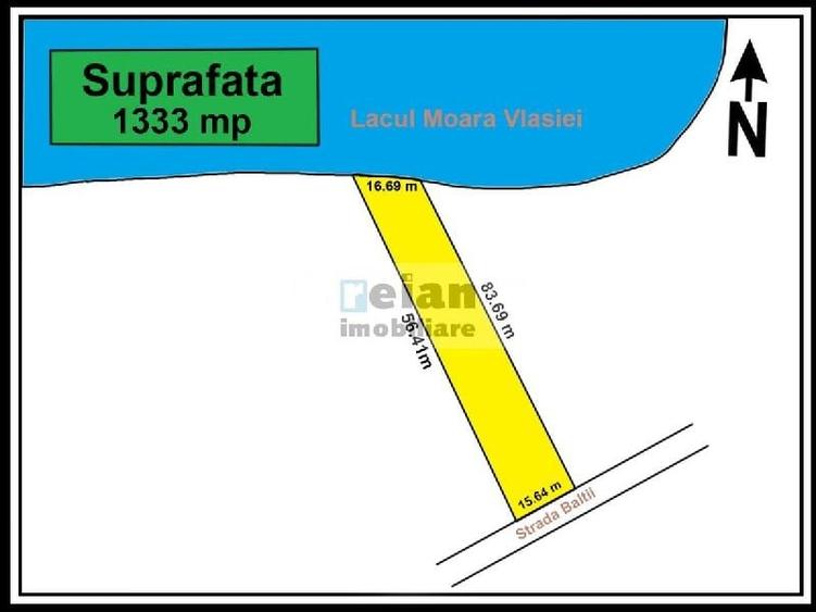 Teren Construcții intravilan de 1333 mp, în Moara Vlăsiei