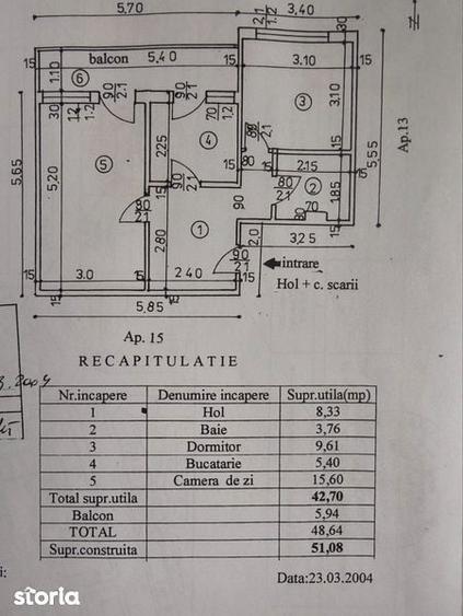 Apartament cu 2 camere în Central