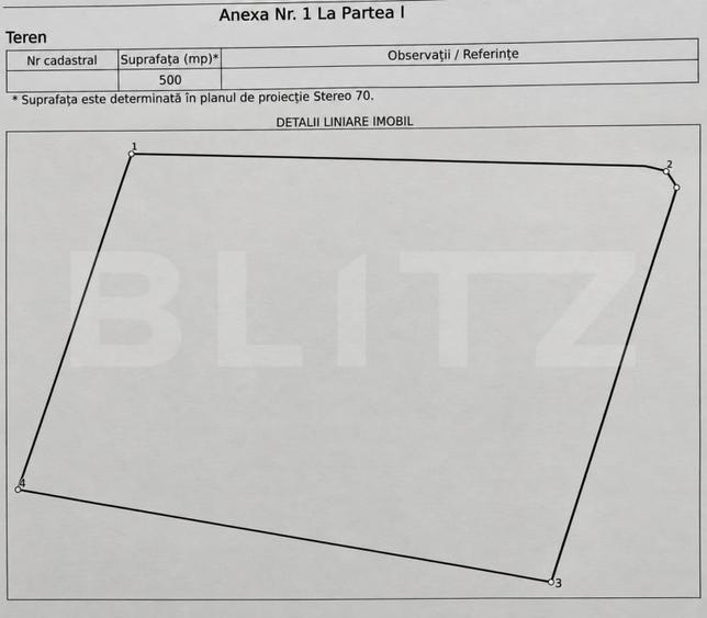 Teren agricol intravilan de 500 mp, în Galata