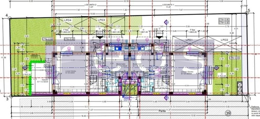 Duplex cu 4 camere cu Canalizare în Străulești