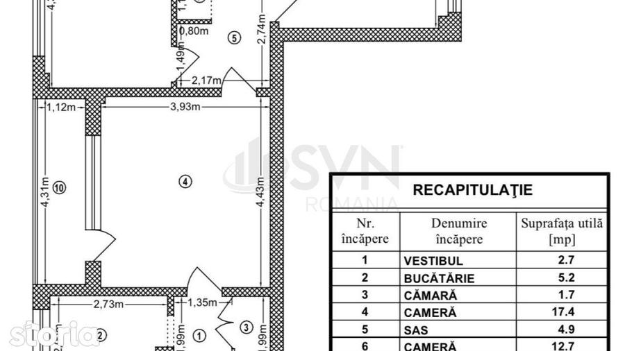 Apartament cu 3 camere, mobilat în Obor