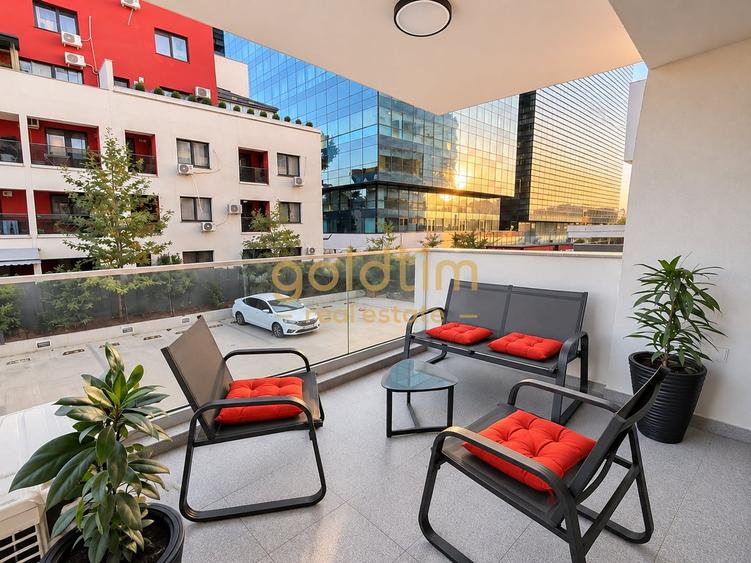 Apartament cu 2 camere semidecomandat, mobilat în Pipera