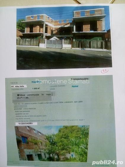 Imobiliare casa in rosu alba iulia 1000 mp s+p+1+m 3 camere locuibile 300 m de poarta cetati