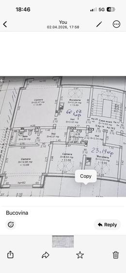 Apartament cu 2 camere semidecomandat în Bucovina