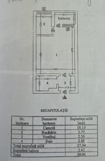 Garsonieră semidecomandată, mobilată în Ferdinand