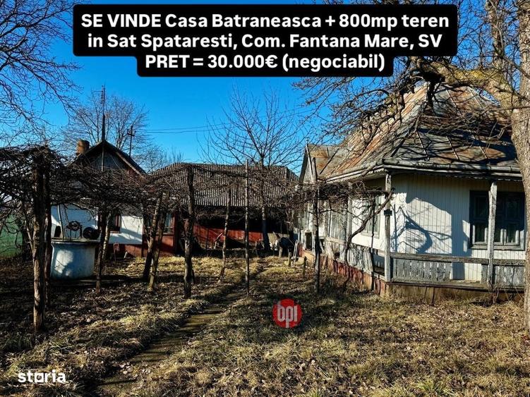 SE VINDE Casa veche + 800mp teren, Sat Spataresti, langa Falticeni, SV - 9