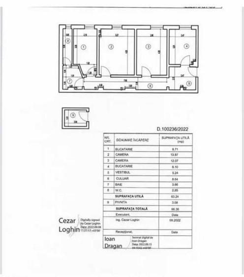 Apartament cu 3 camere decomandat în Grivița