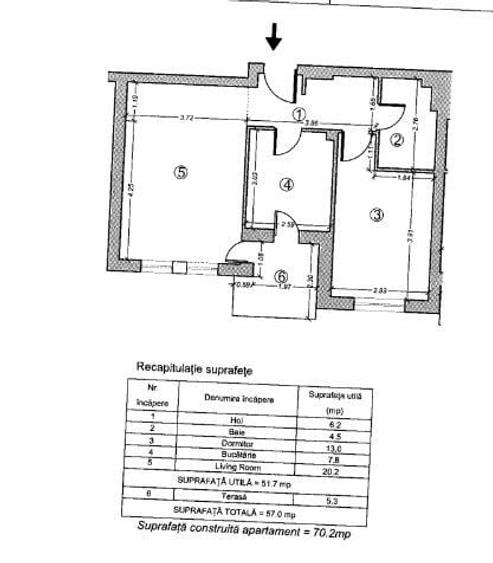 Apartament cu 2 camere în Central