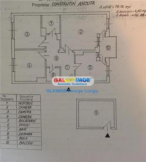 Apartament cu 3 camere decomandat în Cornetu