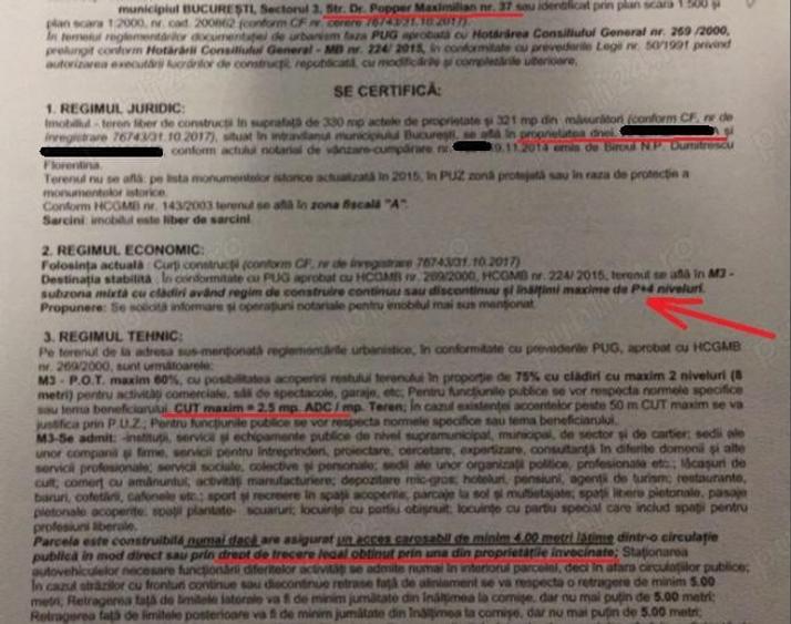 Teren de 330 mp, în Unirii
