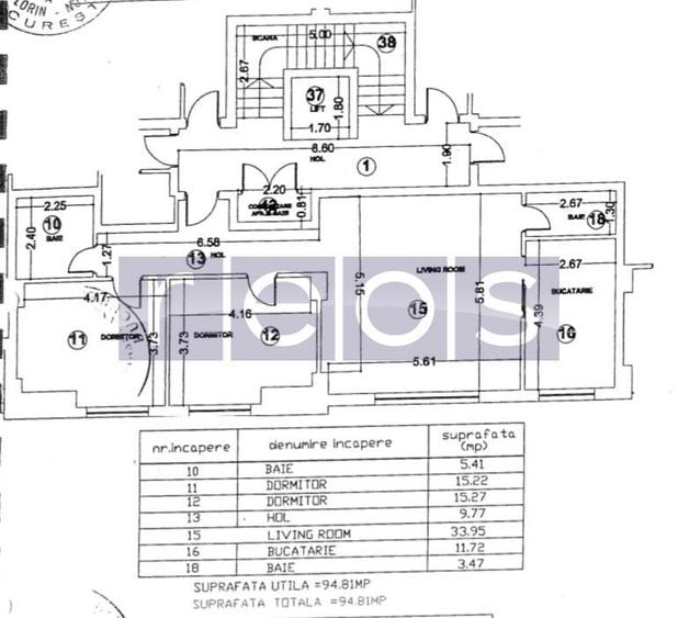 Apartament cu 3 camere semidecomandat, mobilat în Dorobanți